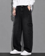Men's Baggy Cargo Denim Jeans, Machine Washable, All Season Version - Image 5