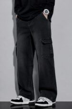 Oversized Cargo Denim Jeans (Unisex) – All-Season, Easy-Care Fabric, 2 Color Variants - Image 3