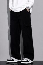 Oversized Cargo Denim Jeans (Unisex) – All-Season, Easy-Care Fabric, 2 Color Variants - Image 2