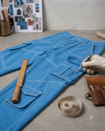 Azure Blue Utility Cargo Pants - Image 3